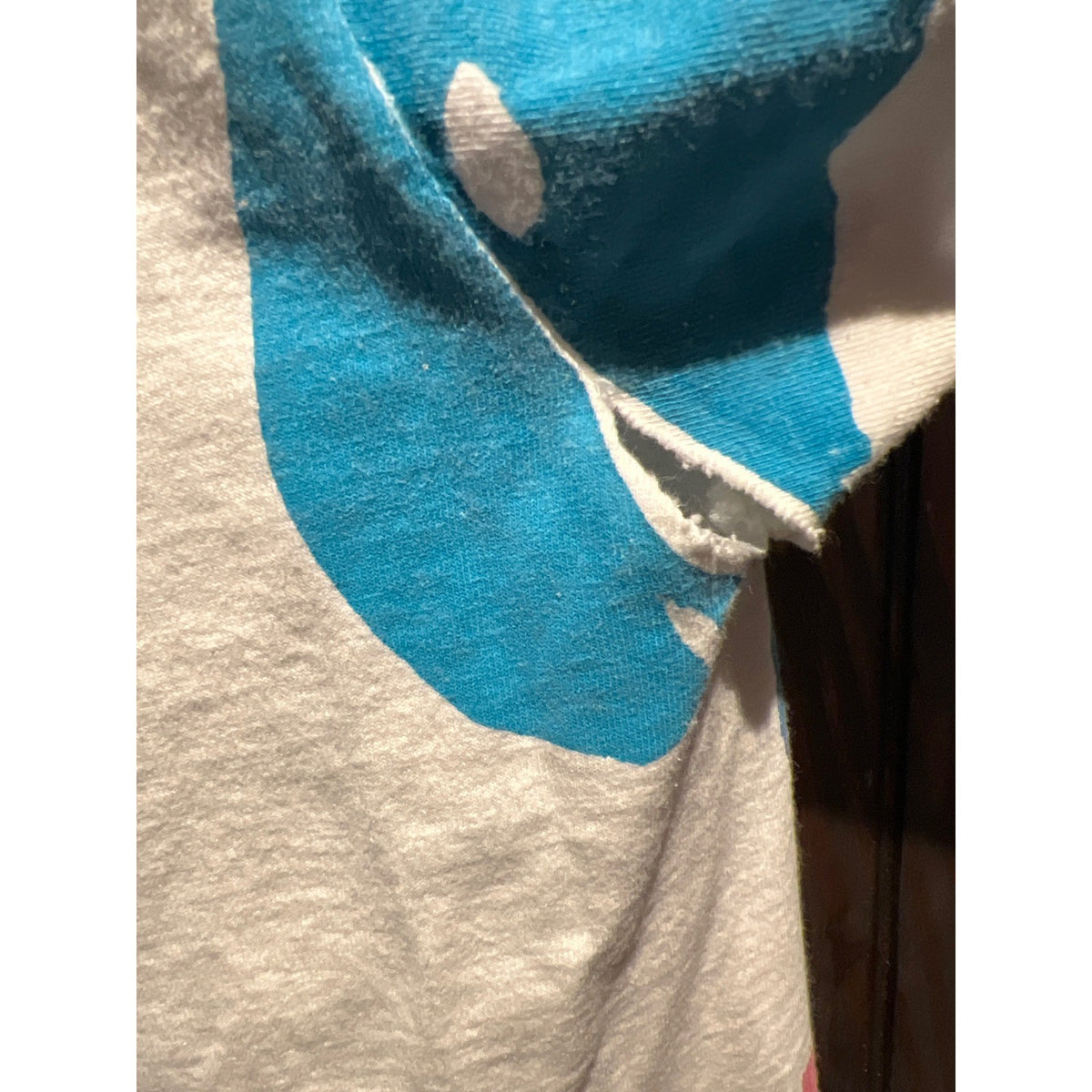 Vintage Anvil All Over Print Japanese Kanji Graphic T-Shirt White L 90s Art