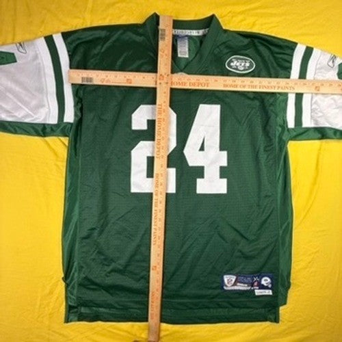 Reebok New York Jets Darrelle Revis 24 NFL Jersey Mens XL Green White