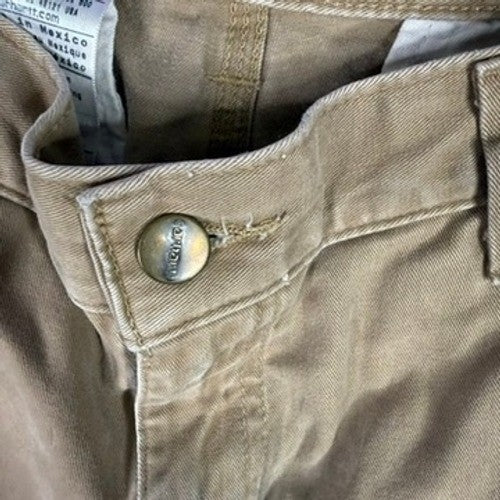 Carhartt Mens Relaxed Fit Khaki Work Pants Size 31x30 Cotton