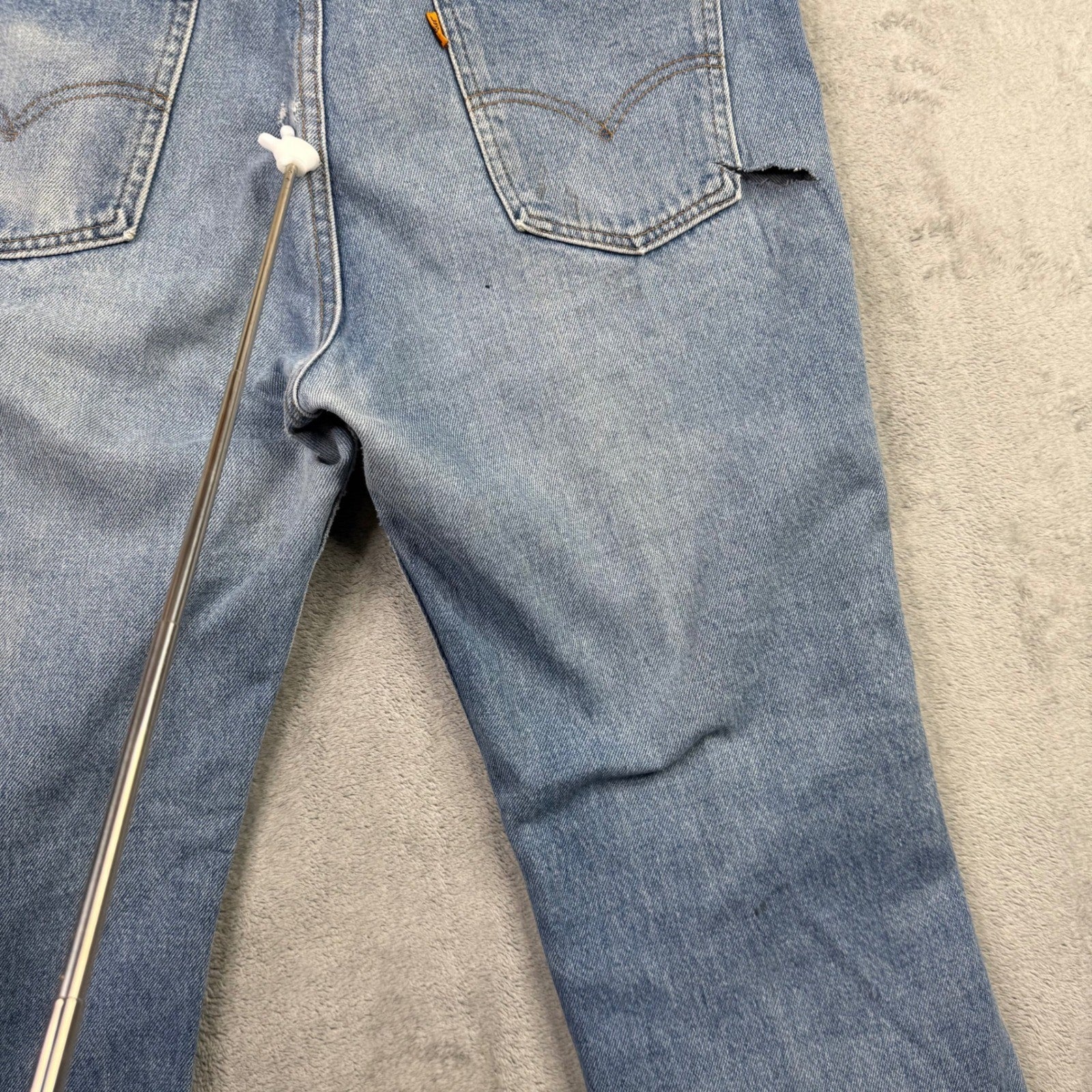 Vintage Levi's L2 White-Tab Baggy-Fit Jeans 36x32 (35x31) Faded Stonewash USA