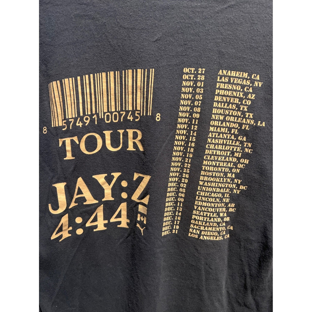 Jay-Z 4:44 Tour Long Sleeve T-Shirt Mens Black Puma Barcode Graphic Tee 2017