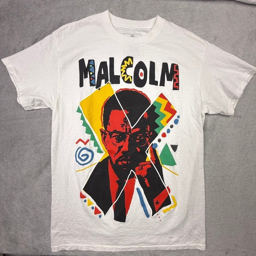 REASON Limited Edition Malcolm X Graphic T Shirt White Medium