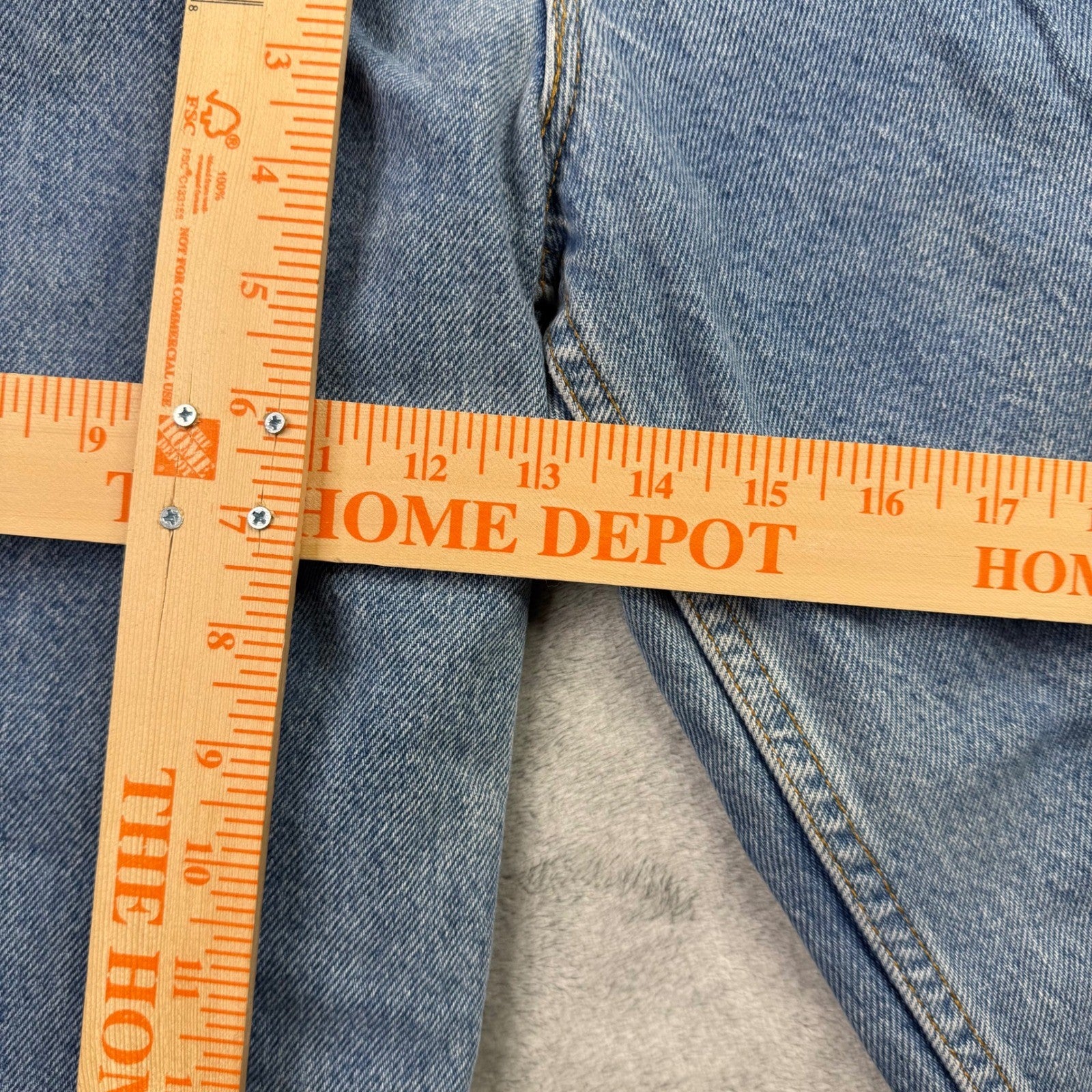 Levi Strauss Signature Mens Loose Pleated Light Wash Denim Jeans Size 40x30