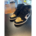 Jordan 1 Retro High OG Gold Toe Black White Metallic Patent 861428-007 Mens