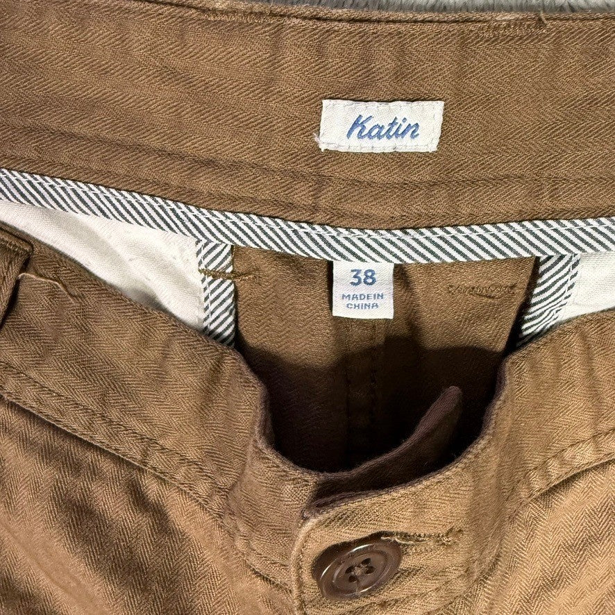 Katin Brown Cargo Pants Men's Size 38 Utility Pockets Casual Comfort