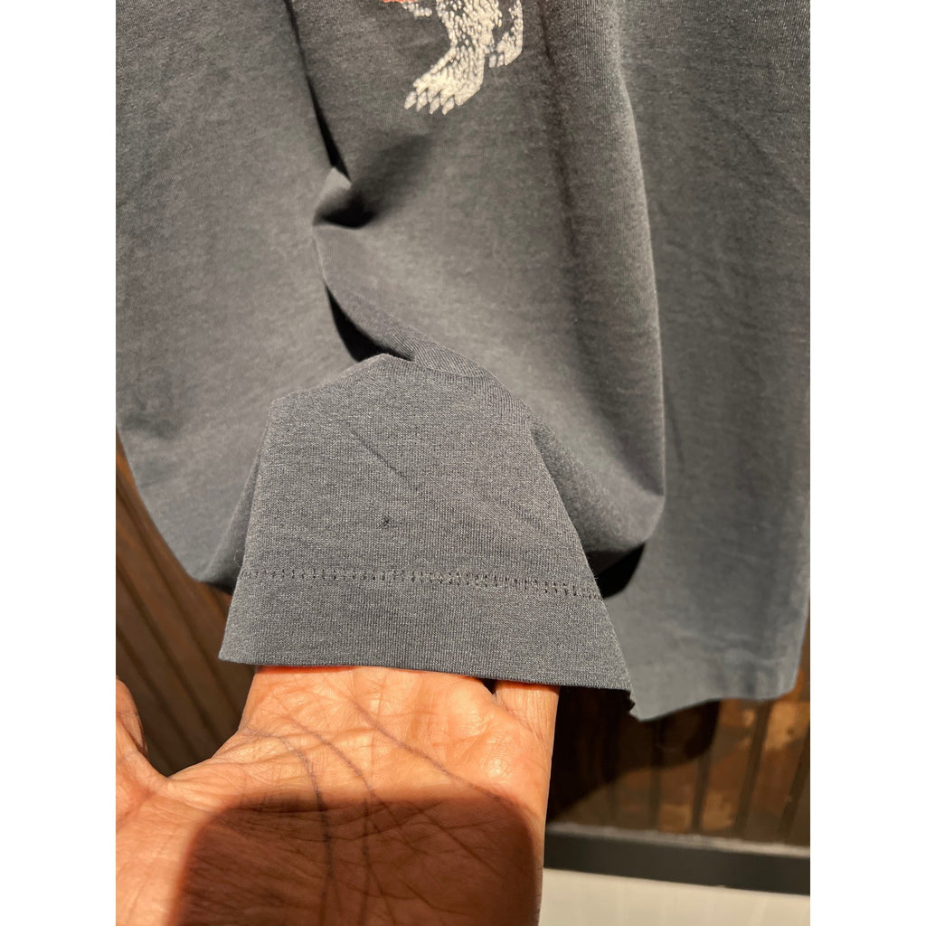 Vintage Wisconsin Badgers T-Shirt Artex Charcoal Grey Single Stitch 90s NCAA L
