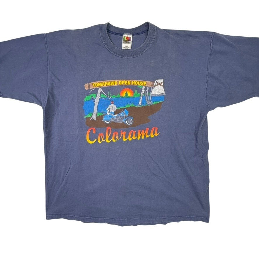 Fruit of the Loom Tomahawk Open House Colorama Graphic T Shirt XXL