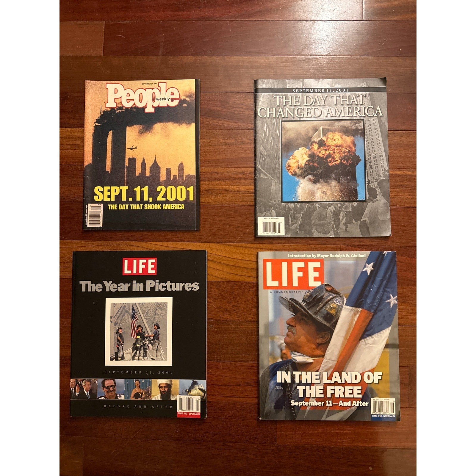 Lot of 4 September 11 2001 Commemorative Magazines People Life 9/11 History