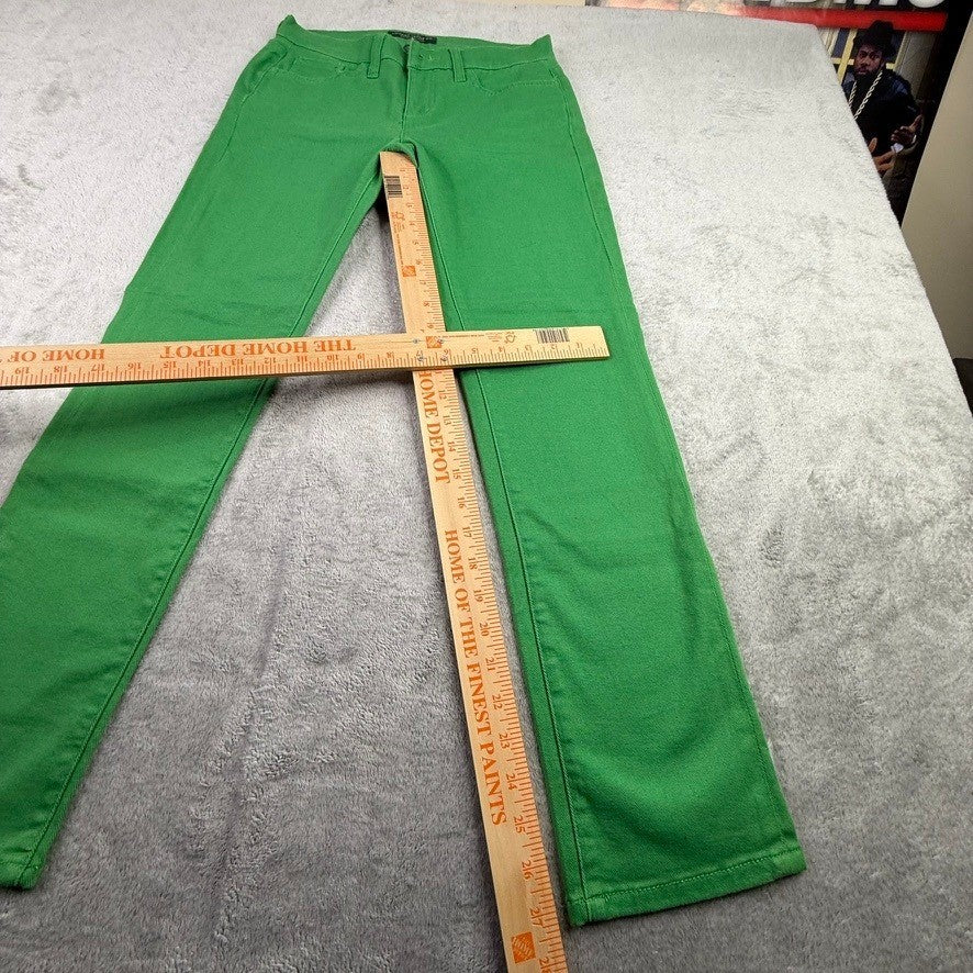 Lauren Ralph Lauren Green Modern Straight Ankle Pants Womens 4 Stretch Cotton