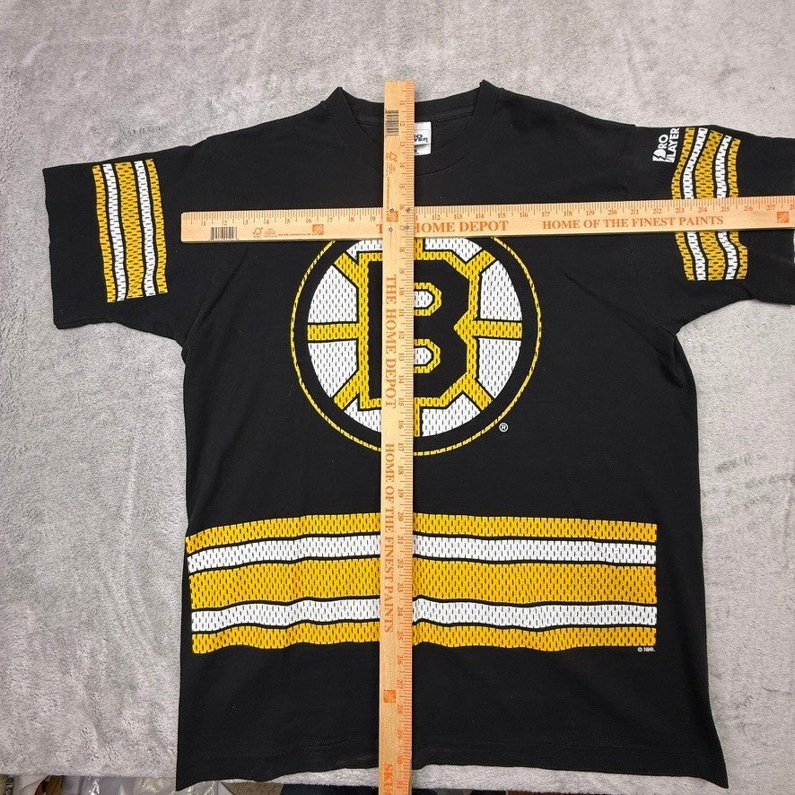 Pro Player Boston Bruins NHL Hockey T Shirt Mens Large Black Eastern Conference