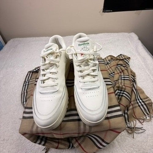Reebok Club C Revenge Platform White Sneakers Shoes Women US 11.5 EUR 42.5