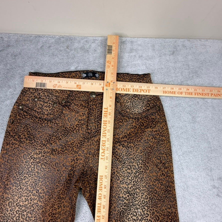 Tru Luxe Jeans Women's Leopard Print Skinny Pants Brown Black Size Unknown