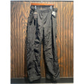 Vintage Black Nylon Full Side Zip Track Pants Windbreaker Trousers 17x30