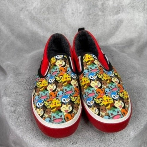 Kids Pokemon Slip On Shoes Size 5 Pikachu Charmander Bulbasaur Squirtle