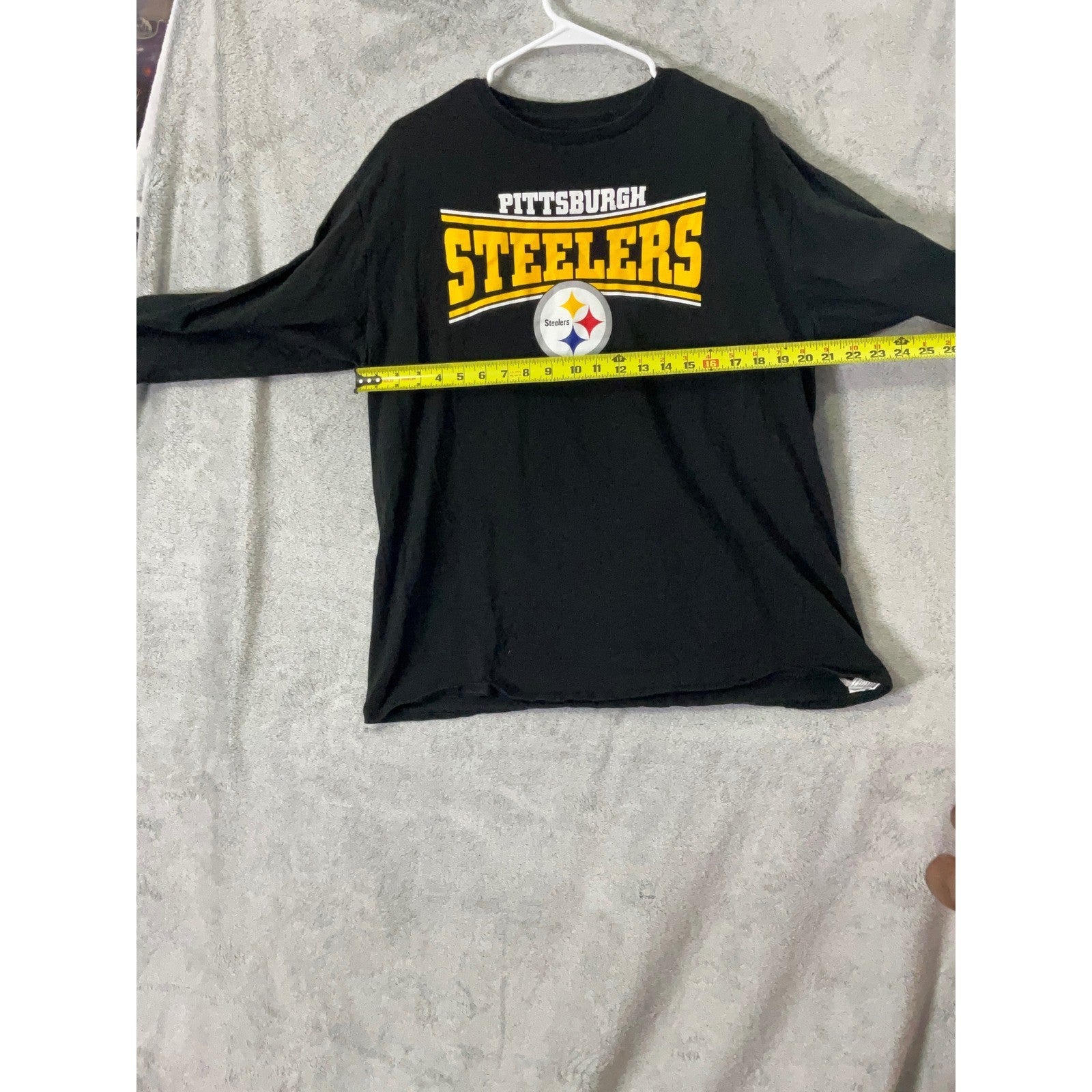 Pittsburgh Steelers Long Sleeve T Shirt Men's Black Football NFL