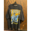 Vintage Urban Gothic 2050 Graphic T-Shirt Mens Black Oversized Sci-Fi Comic Tee