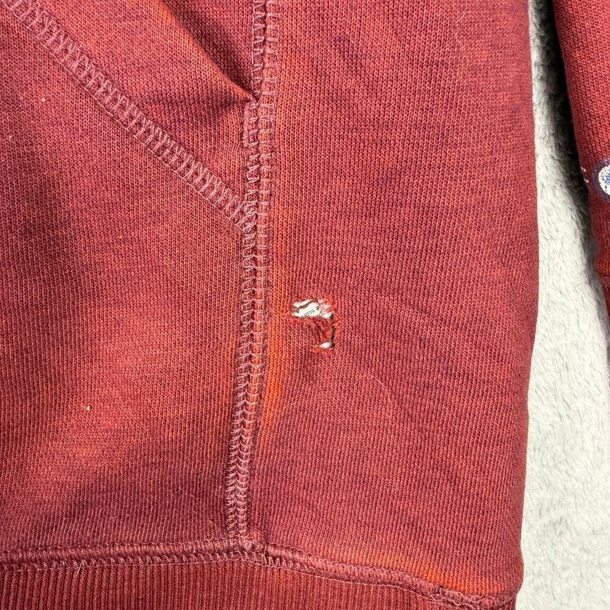 Carhartt Relaxed Fit Burgundy Heathered Hoodie Pullover Sweatshirt XL