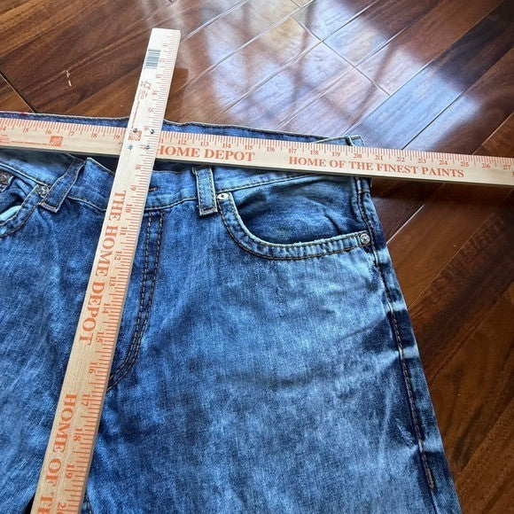 True Religion Section Straight Blue Acid Wash Denim Jeans Mens size 40