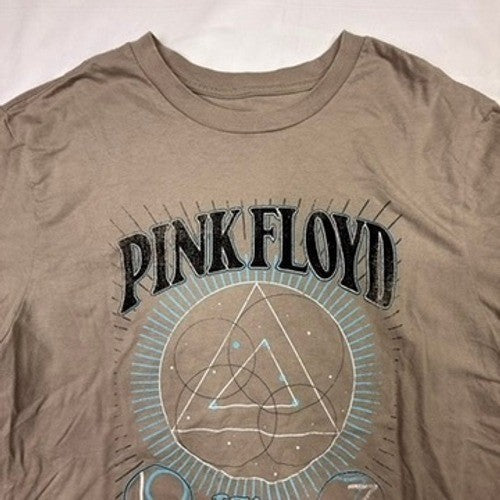 Pink Floyd 1973 Tour T Shirt Graphic Tee Brown Short Sleeve