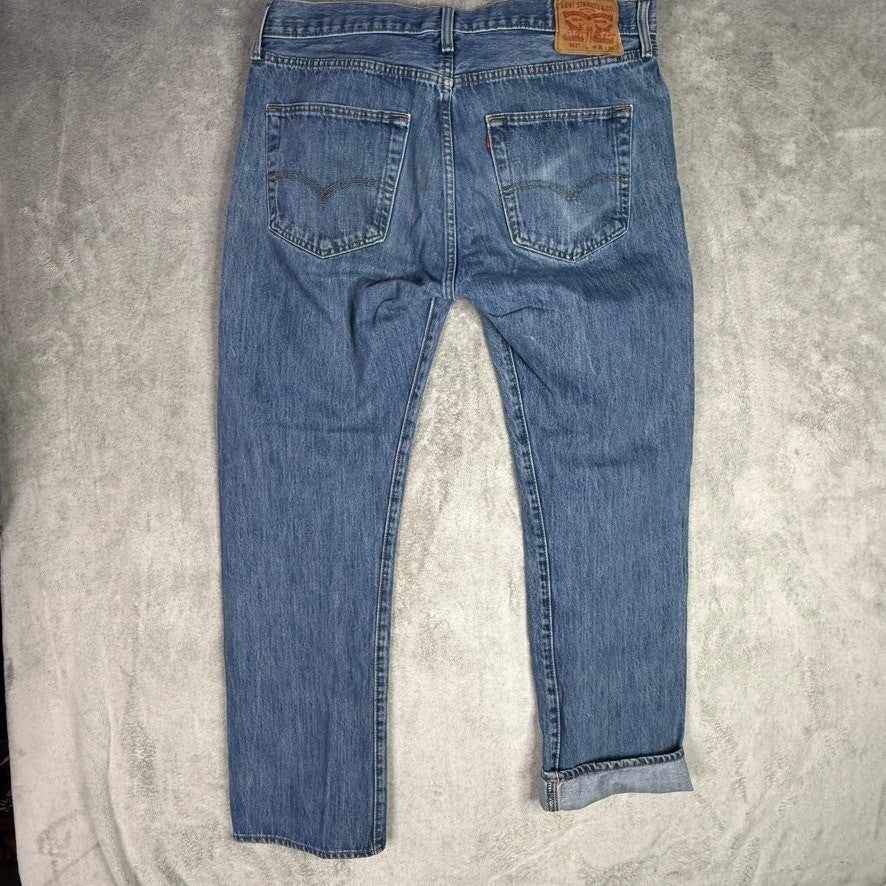 Levi Strauss 501 Original Fit Jeans Medium Wash Button Fly Mens W36 L32