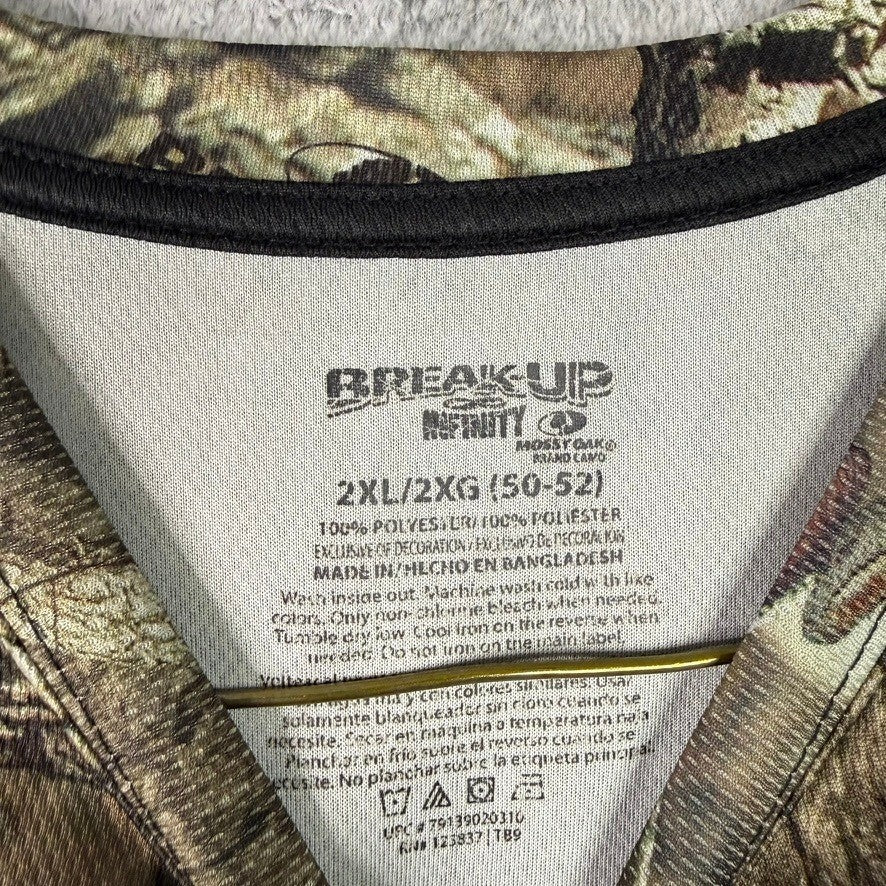 Mossy Oak BreakUp Infinity Camo Long Sleeve Shirt 2XL 2XG Mens Hunting Outdoor