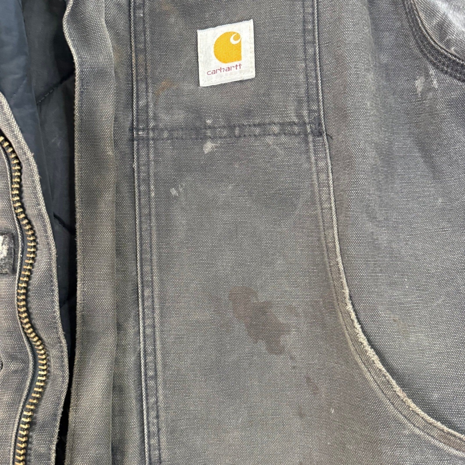 Carhartt Arctic Canvas Jacket Union Workwear C26 MOS Detachable Hood XL
