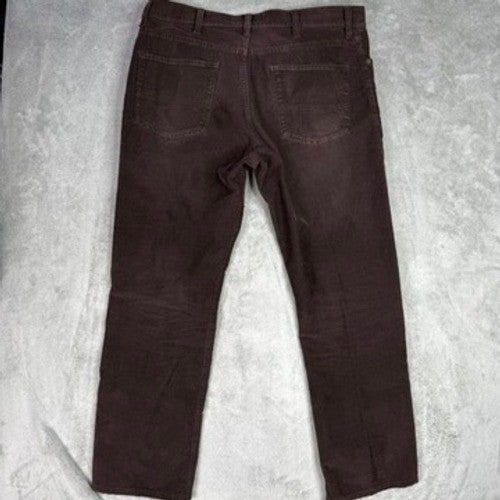 Eddie Bauer Corduroy Pants Brown Straight Fit Mens Size 38x32
