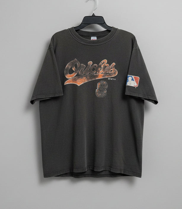 Vintage 1995 Baltimore Orioles Cal Ripken Jr TShirt Faded Black Mens XL 25x30