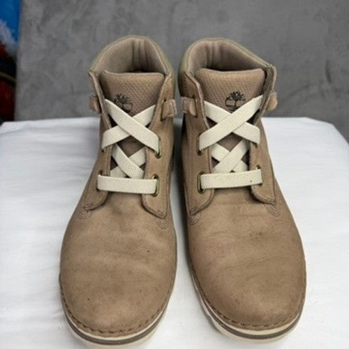 Timberland Women's Casual Lace Up Boots Tan Leather Mid Ankle Size 8.5