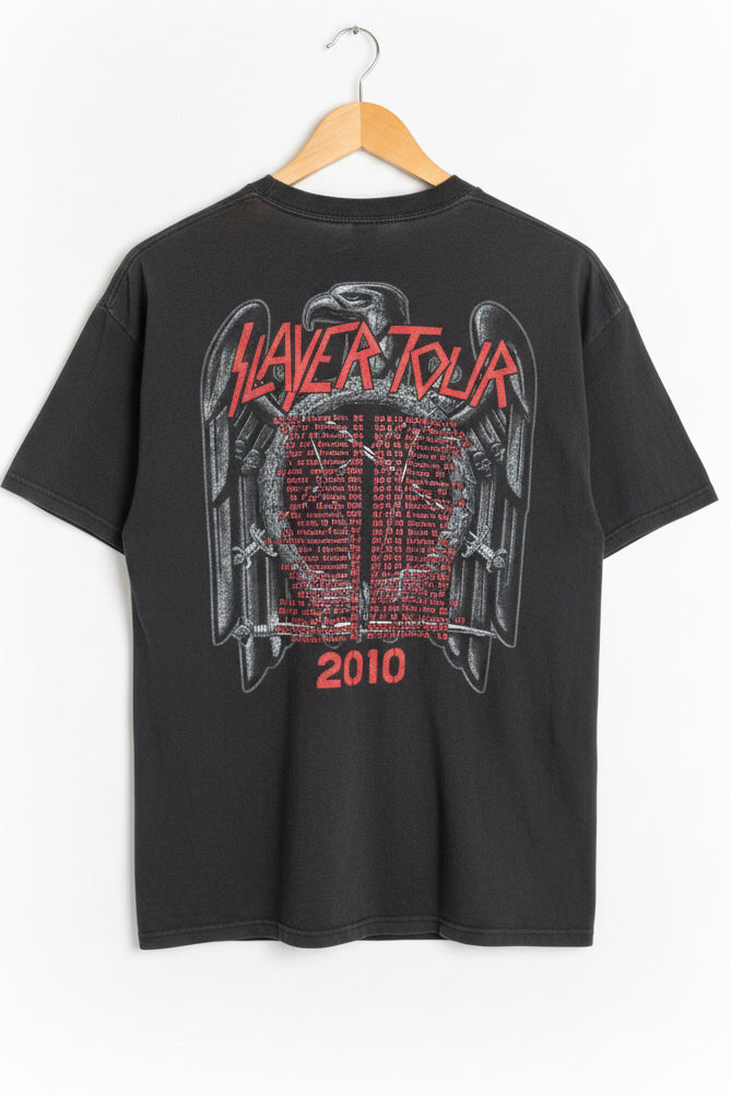Vintage Slayer Band Tee Hanes Heavyweight Black Graphic T-Shirt 90s Thrash Metal