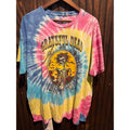 Grateful Dead Bertha Skeleton Roses Tie Dye Graphic T-Shirt Blue Pink Yellow XL