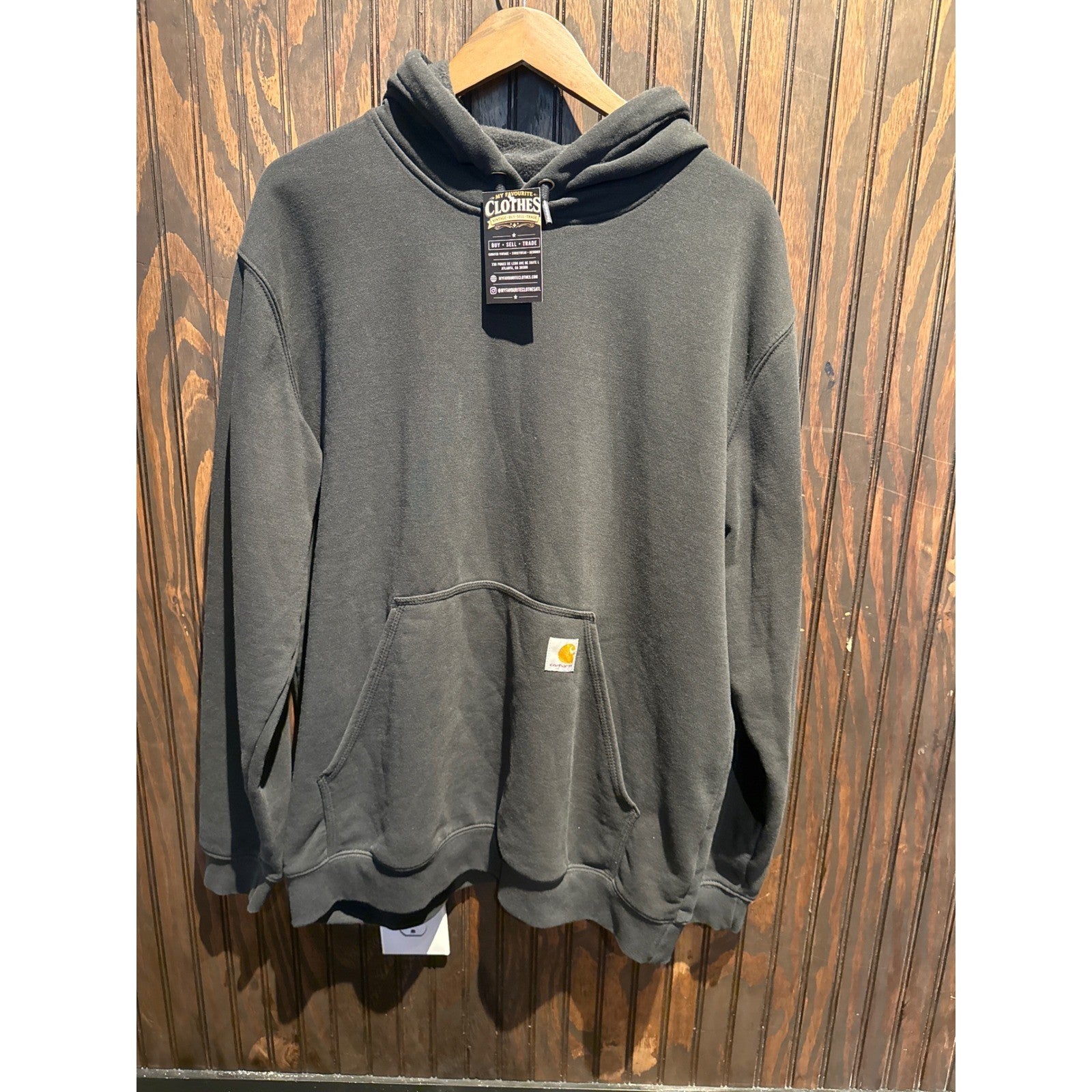 Carhartt Loose Fit Midweight Hoodie Faded Black Workwear Sweatshirt Mens XL