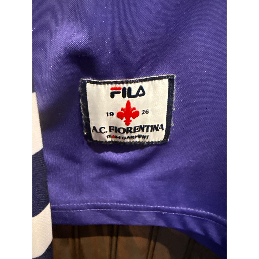 Vintage Fila ACF Fiorentina Nintendo Soccer Jersey Long Sleeve Purple Large 90s