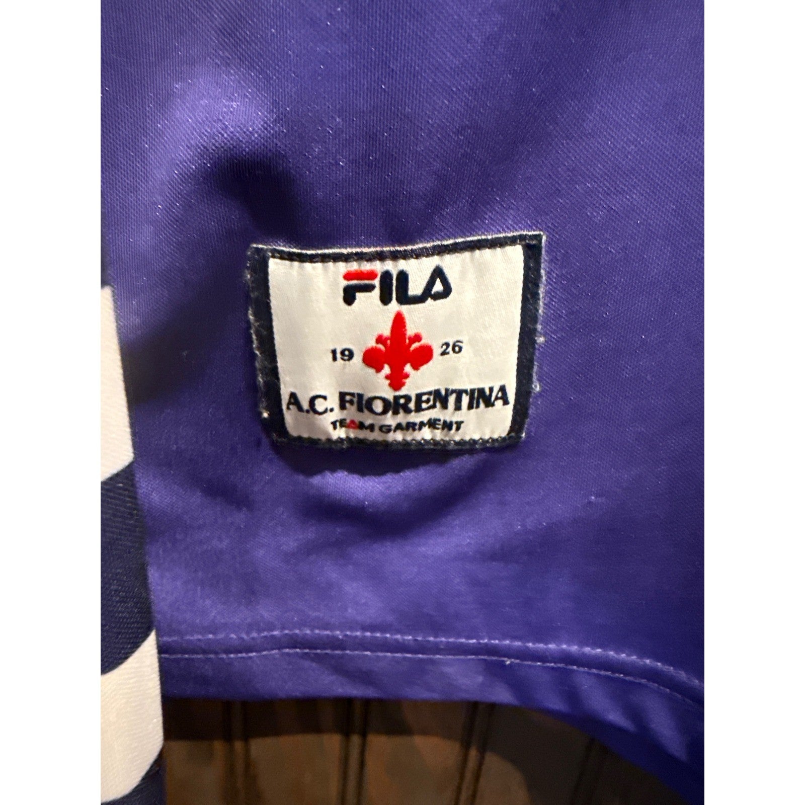 Vintage Fila ACF Fiorentina Nintendo Soccer Jersey Long Sleeve Purple Large 90s