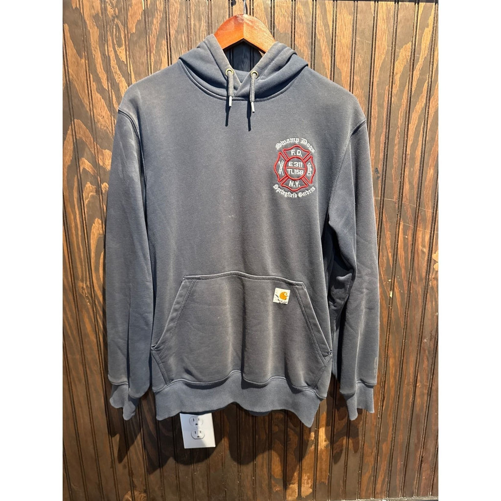 Carhartt FDNY Swamp Dogs E311 TL158 Hoodie Navy Blue Mens XL Pullover Sweatshirt