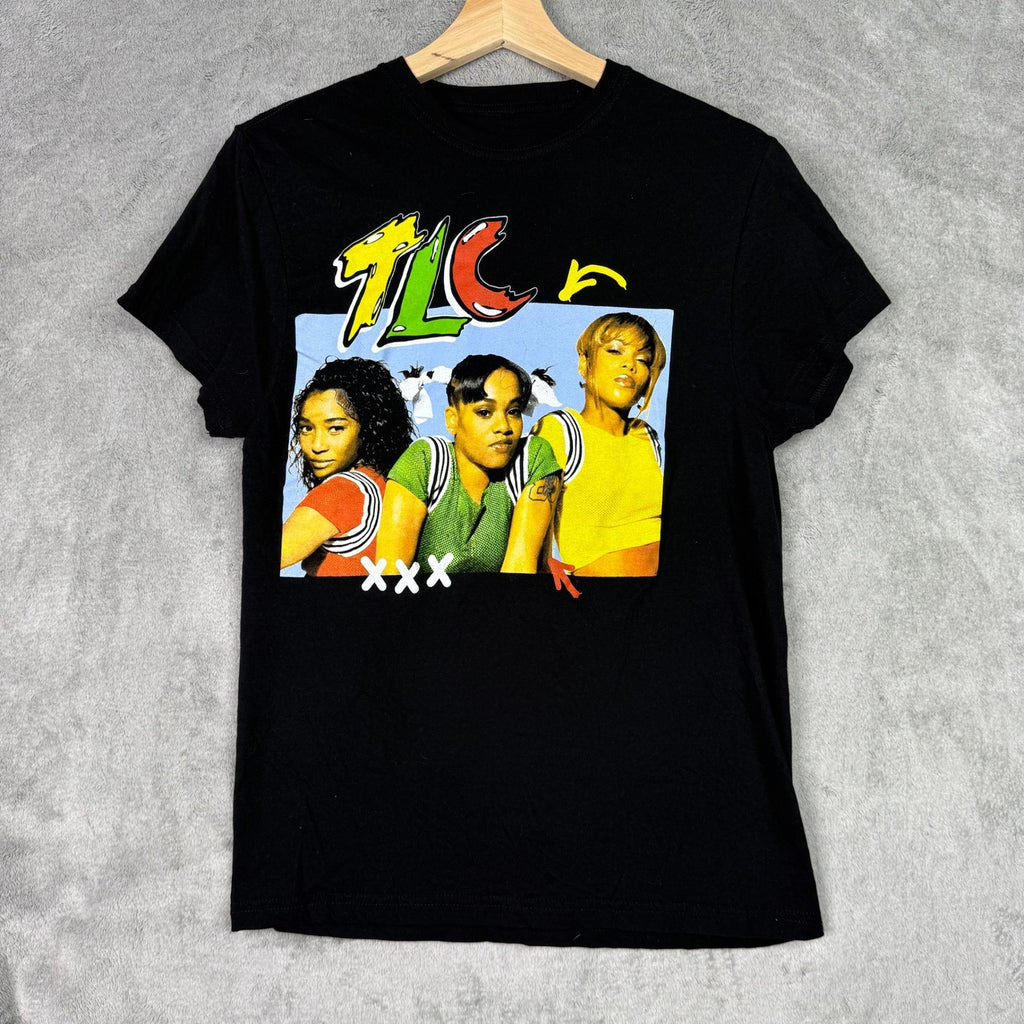 TLC Group Photo Black T Shirt Size S 2024 Licensed Merchandise
