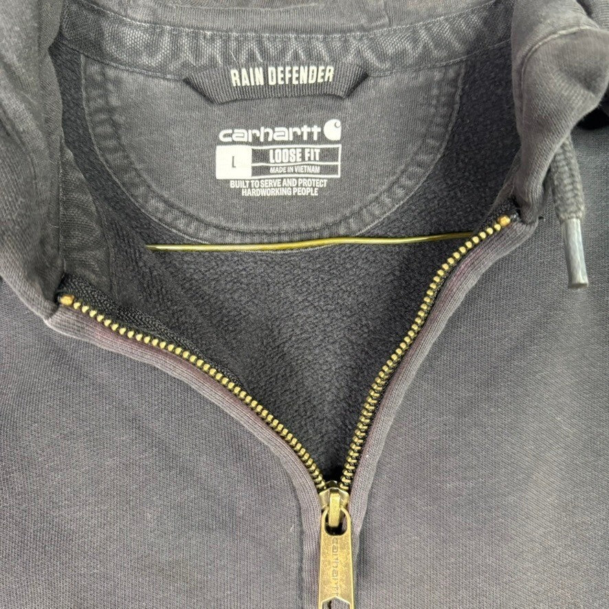 Carhartt Rain Defender Loose Fit Mens Full Zip Hoodie Jacket Size L