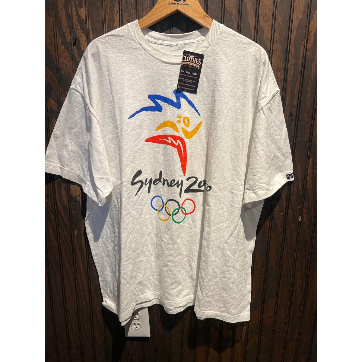Vintage Sydney 2000 Olympic Games Graphic T-Shirt White Short Sleeve Tee Large