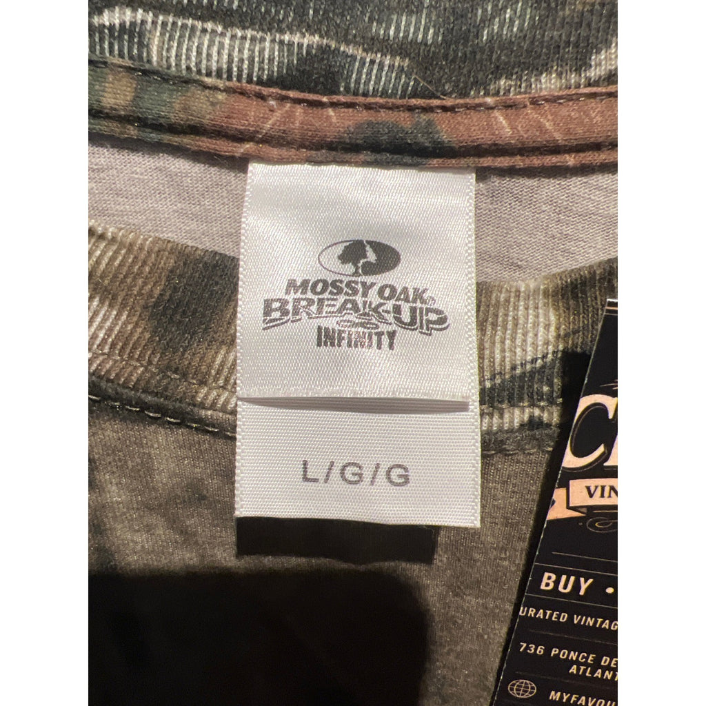 Mossy Oak Break-Up Infinity Camo Long Sleeve Shirt Mens Large Brown Green Tree