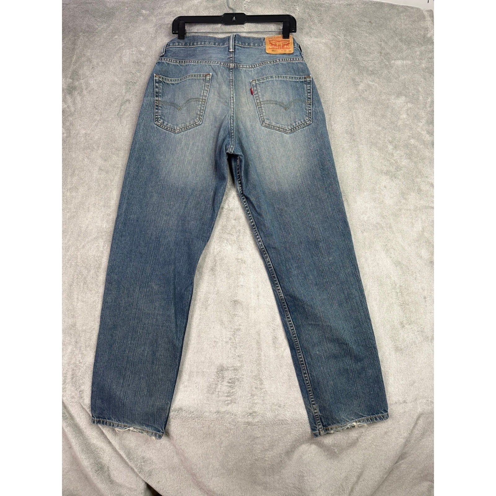 Levi's 505 Mens Jeans 34x32 Light Wash Straight Fit Denim Pants