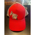 Red Anime Graphic Trucker Hat White Mesh Snapback Edgy Streetwear Cap