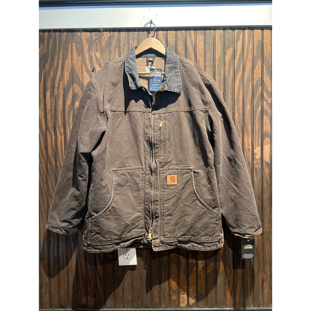 Carhartt Sandstone Ridge Coat Sherpa Lined Work Jacket Dark Brown C61 DKB Mens