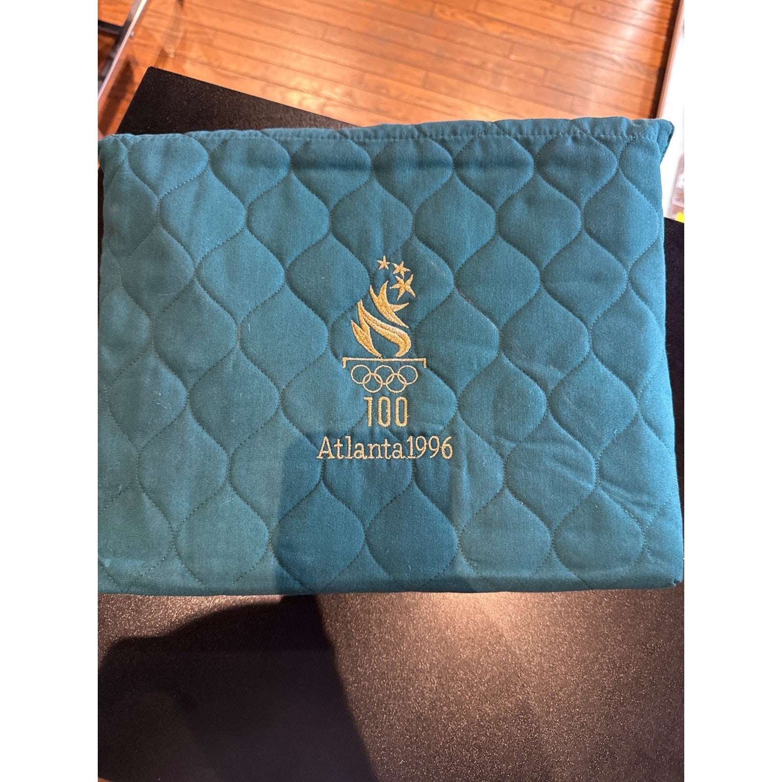 Vintage 1996 Atlanta Centennial Olympic Games Quilted Teal Pouch Case