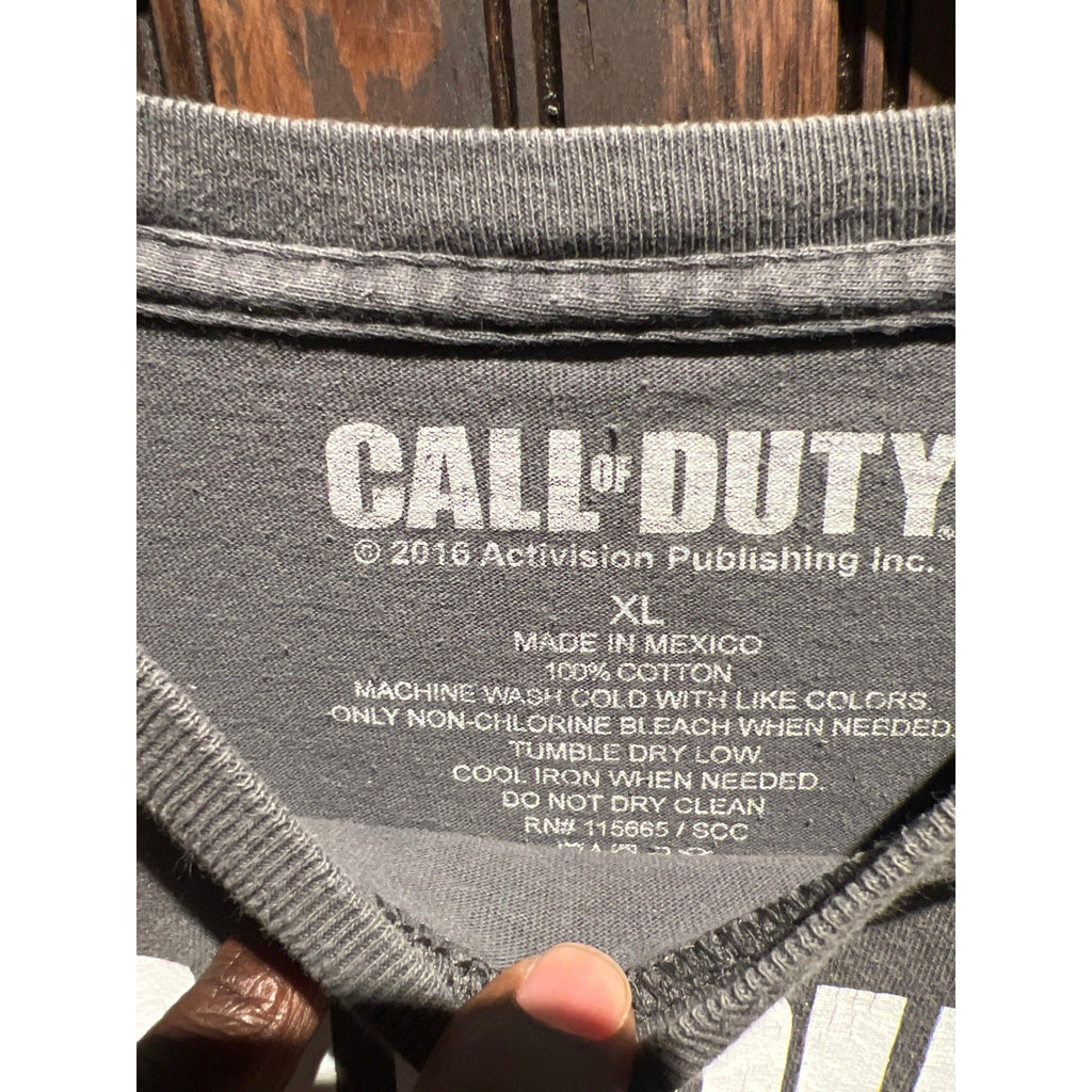 Call of Duty Infinite Warfare Graphic T-Shirt XL Gray Short Sleeve Gamer Tee