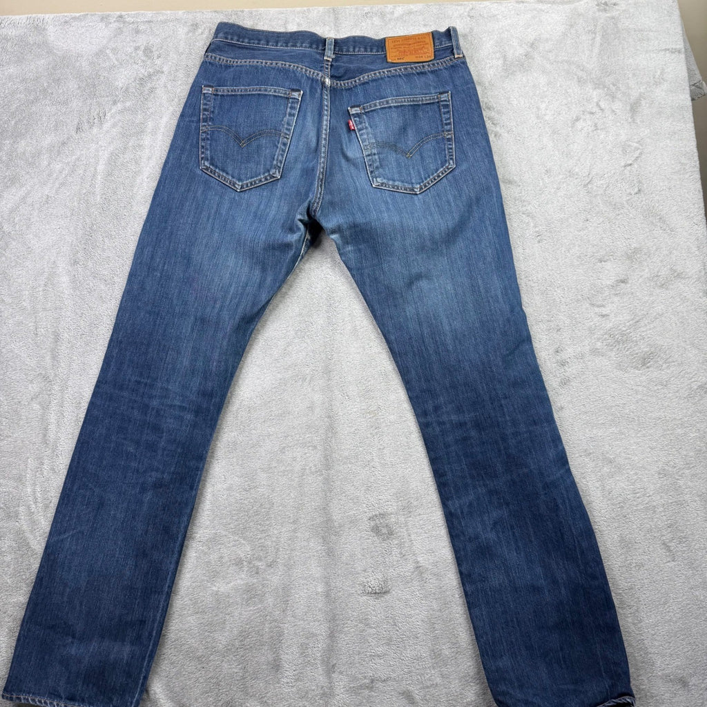 Levi Strauss Co 501 Original Fit Straight Leg Jeans Mens W34 L34 Blue Denim