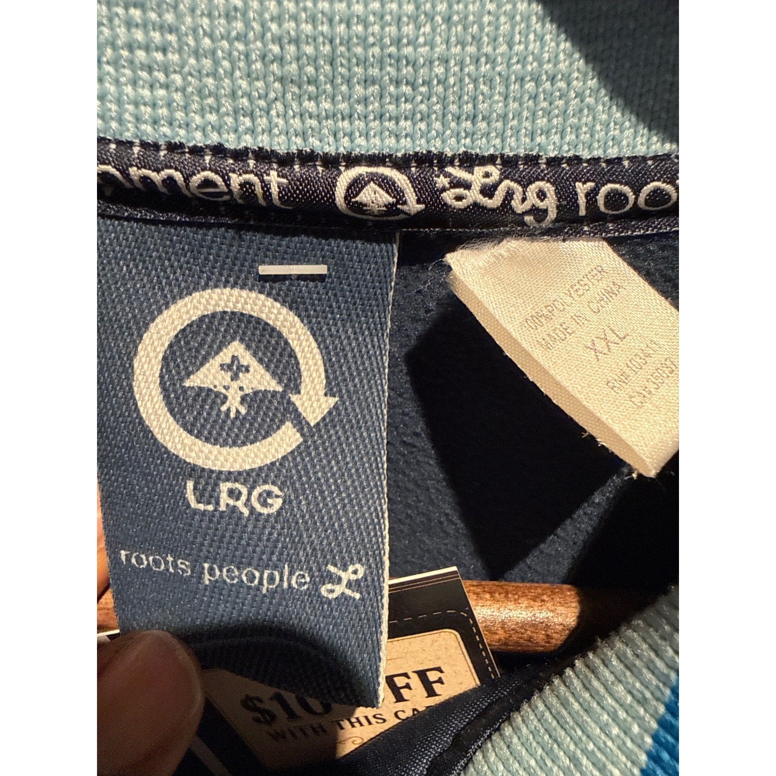 LRG Lifted Research Group Track Jacket Navy Blue Colorblock Mens XL Spark Plug