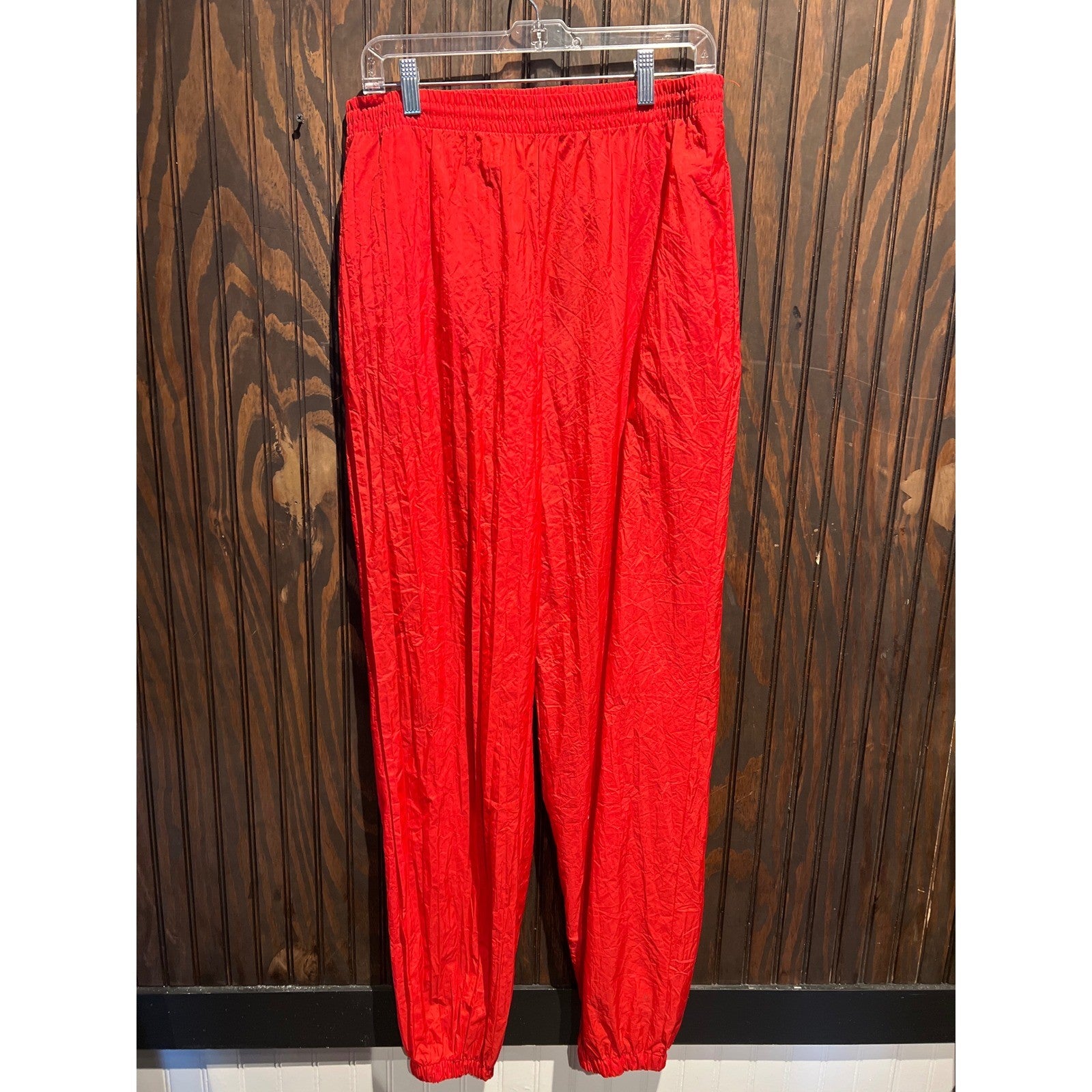 Vintage Marlboro Adventure Team Red Nylon Track Pants Mens Large Windbreaker 90s