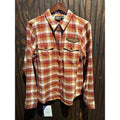 Harley-Davidson 120th Anniversary Flannel Shirt Orange Plaid Button Up Mens L
