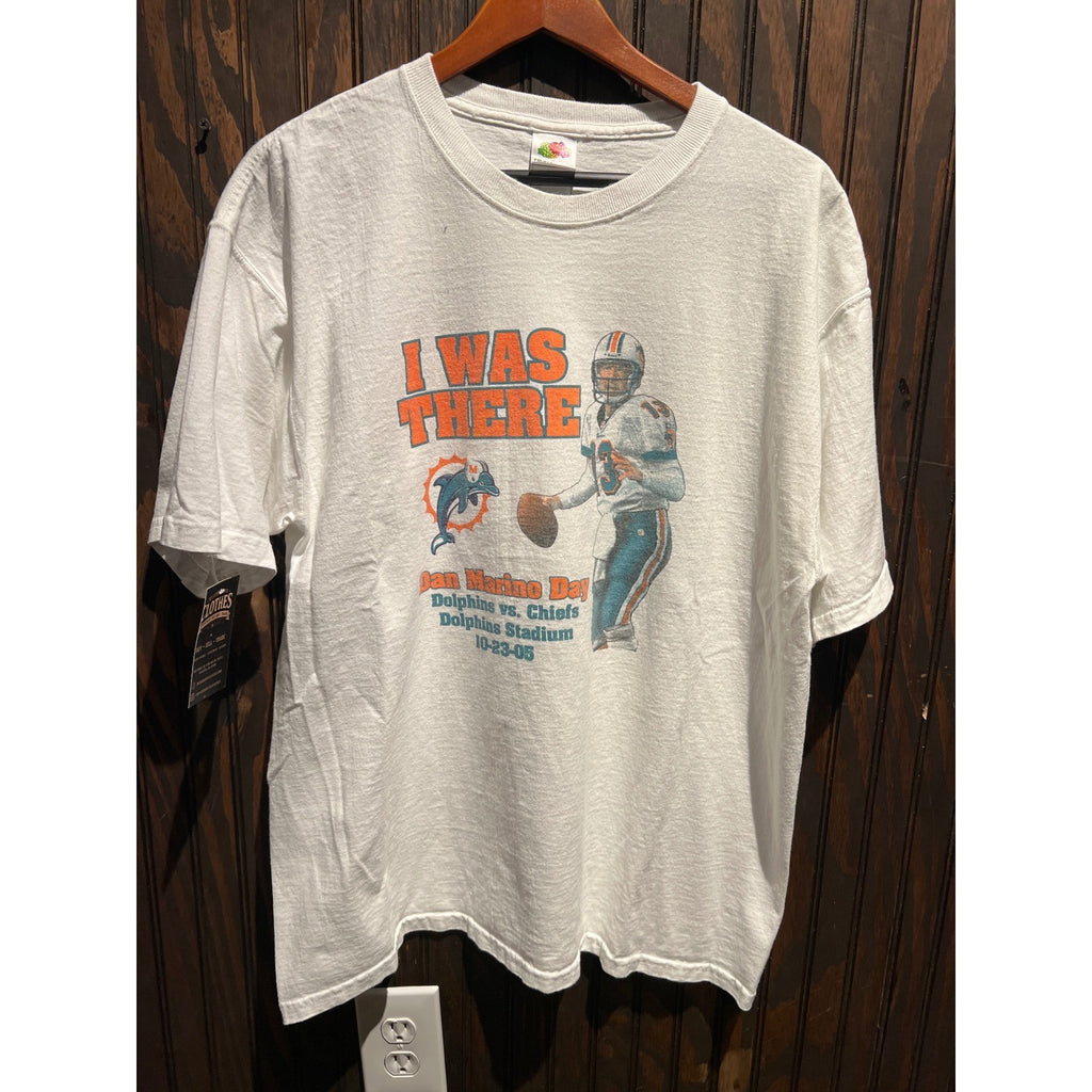 Vintage Fruit of the Loom Dan Marino Day Miami Dolphins T-Shirt White XL 2005