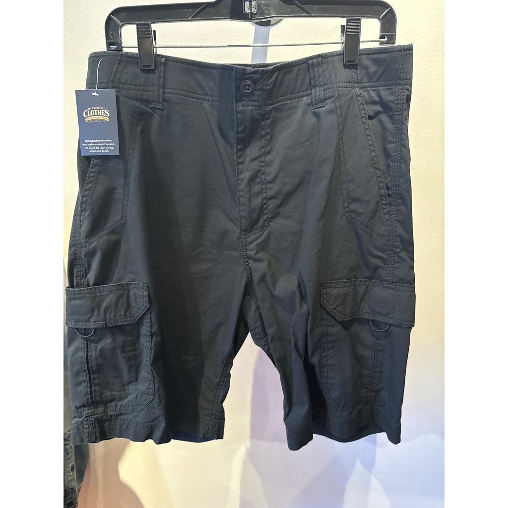 My Favorite Clothes Mens Black Cargo Shorts Relaxed Fit Utility Pockets NWT